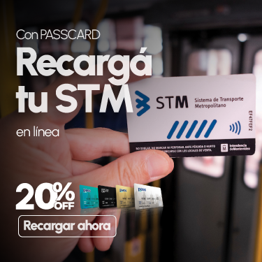 20% OFF en tu recarga STM con PassCard