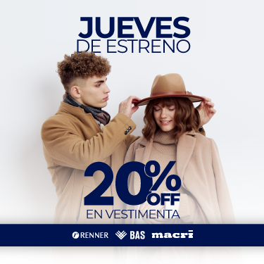 Jueves de 20% OFF en Vestimenta con PassCard