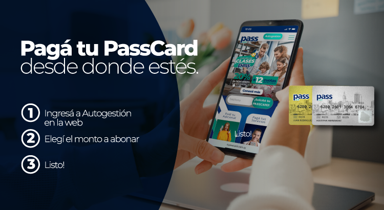 Pagá tu PassCard desde donde estés