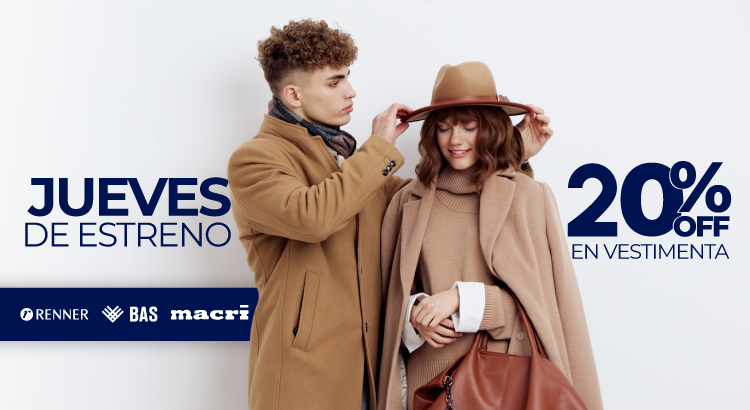 Jueves de 20% OFF en Vestimenta con PassCard