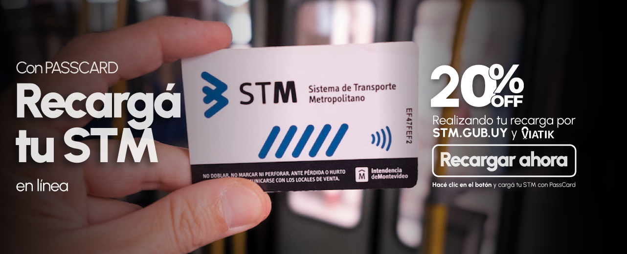 20%OFF en tu recarga STM con PassCard