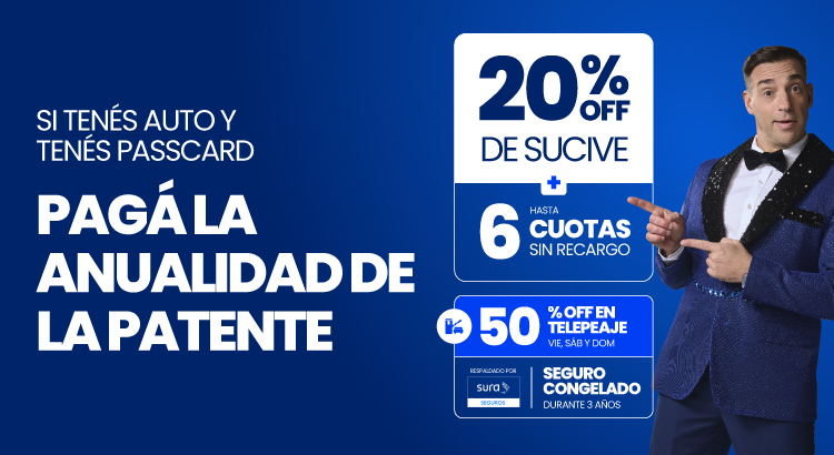 Pagá la anualidad de la patente con Passcard😉