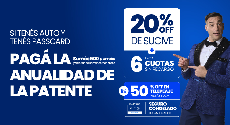 Pagá la anualidad de la patente con Passcard😉