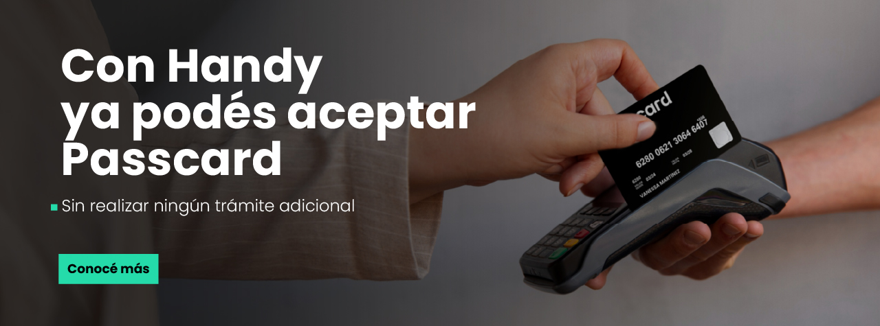 ¡Con Handy ya podés aceptar PassCard!