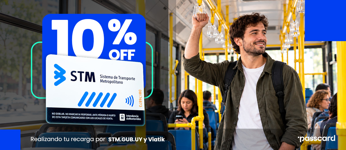 10%OFF en tu recarga STM con Passcard